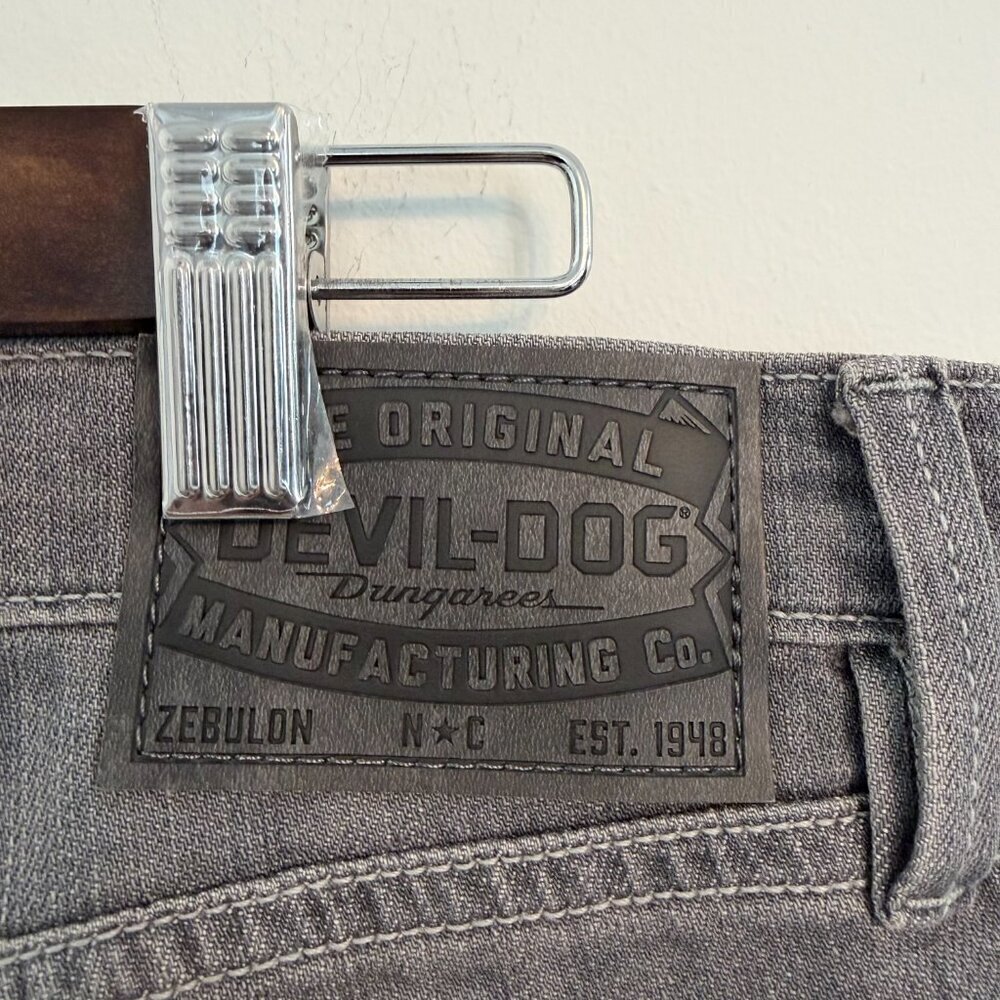 π Devil-Dog Dungarees Slim Fit Jeans β Gray Wash β Size 34x32 - Picture 4 of 7